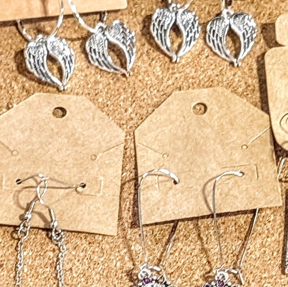 Chic Silver Angel Wing Earrings